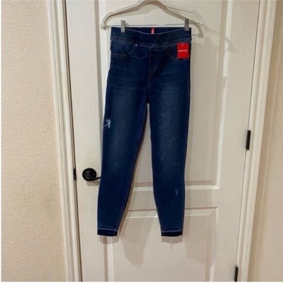 NWT SPANX Jeanish Jeans size small high waisted stretchy - Picture 2 of 9